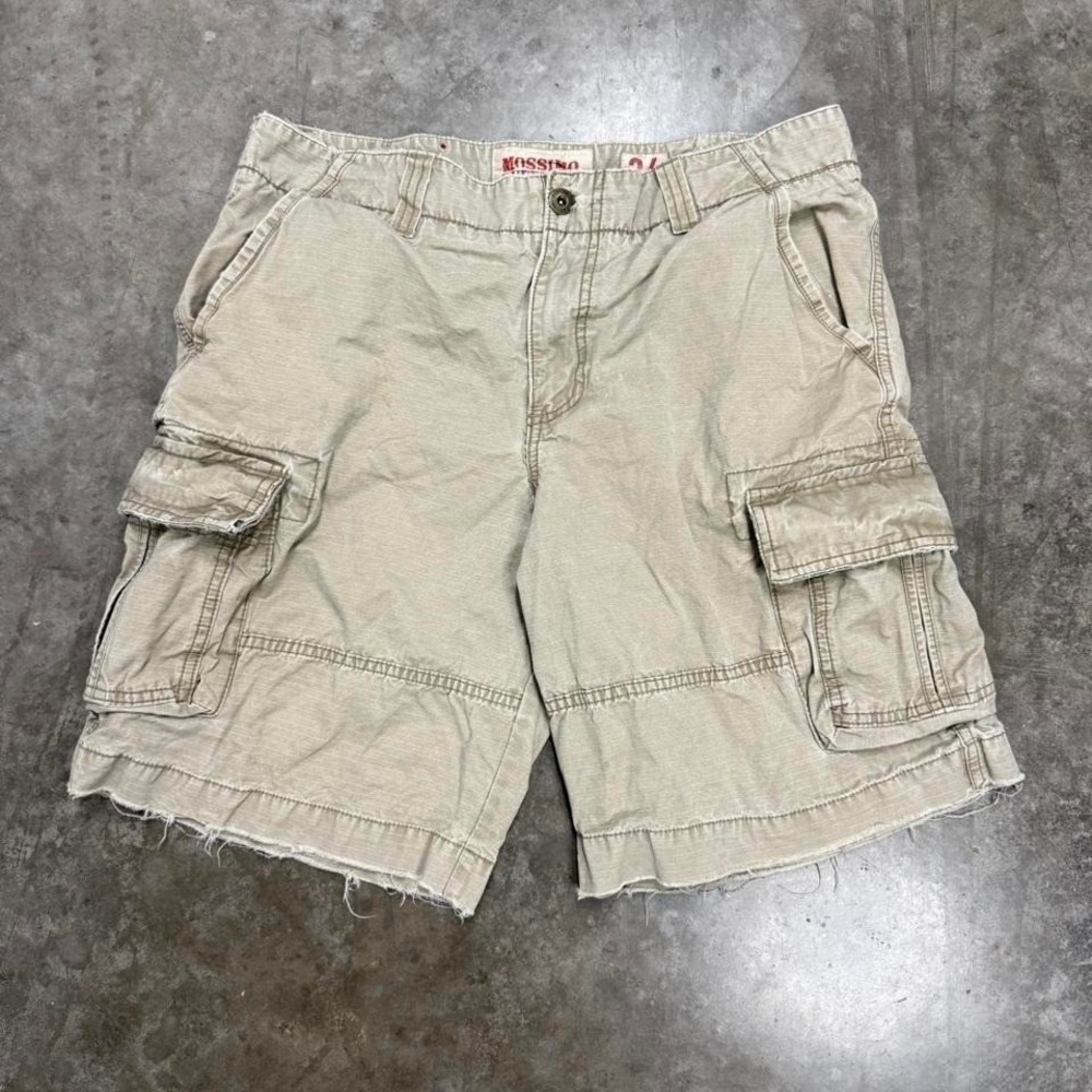 Y2K Mossimo Supply Beige Skater Cargo Shorts Size 36